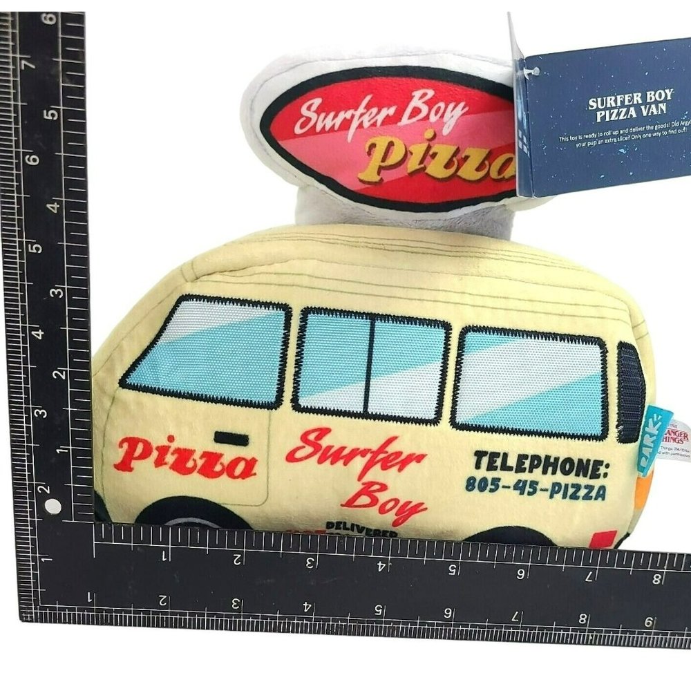 NWT Bark Box Stranger Things Dog Toy Surfer Boy Pizza Van Size M/L Surprise Toy - Picture 6 of 9